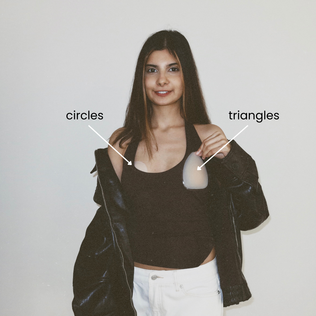 2 pairs triangle sticky nippys - adhesive
