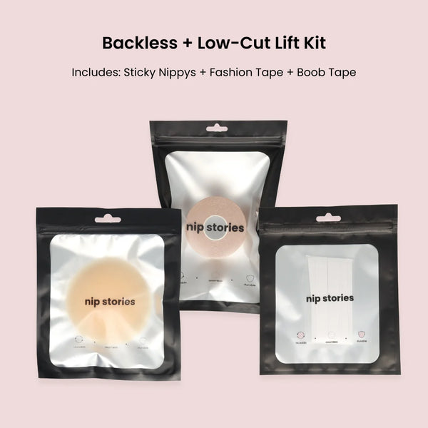backless dress tape breasts How to use boob for dresses... Add nipple covers Apply tape in the right direction Avoid moisturiser before applying This method gives the cleanest and most lifted Backless + Low-Cut Lift Kit
